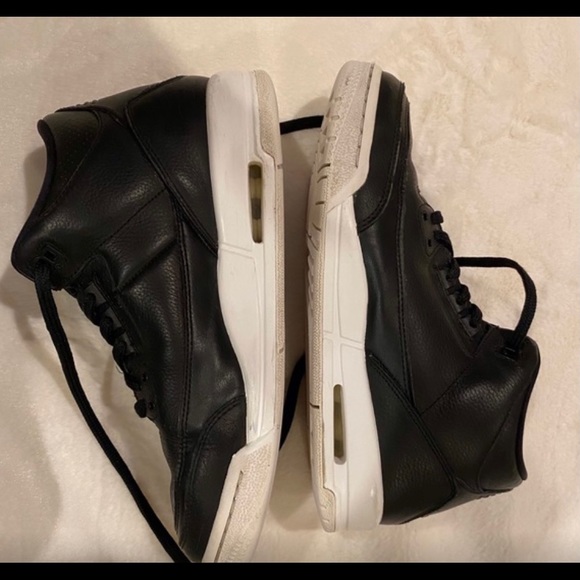 Nike Air Jordan 3 Retro Black Sz 6.5y VGUC - Picture 5 of 7